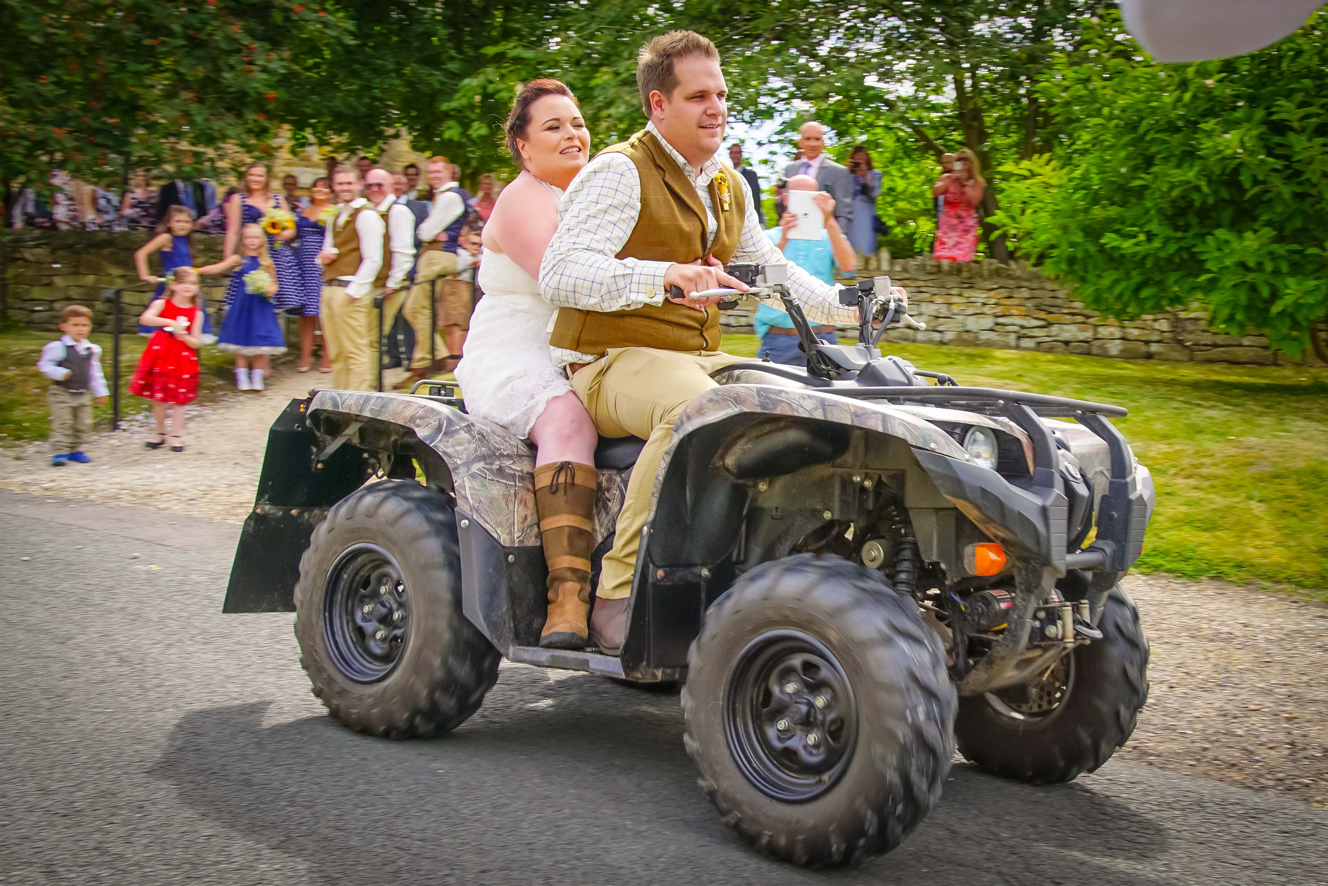 quad bike wedding car