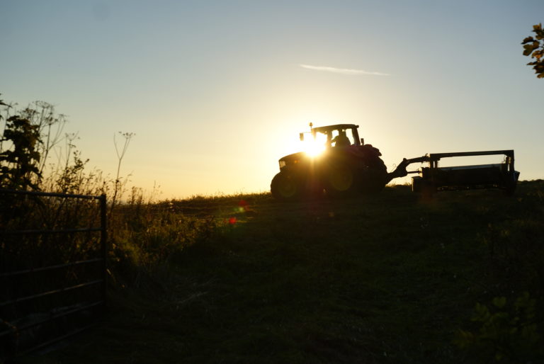 tractor sunset blog farming