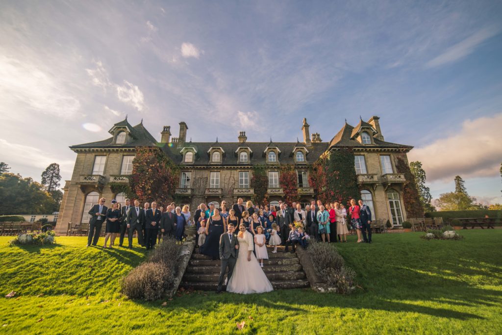 wedding day family line up group photo