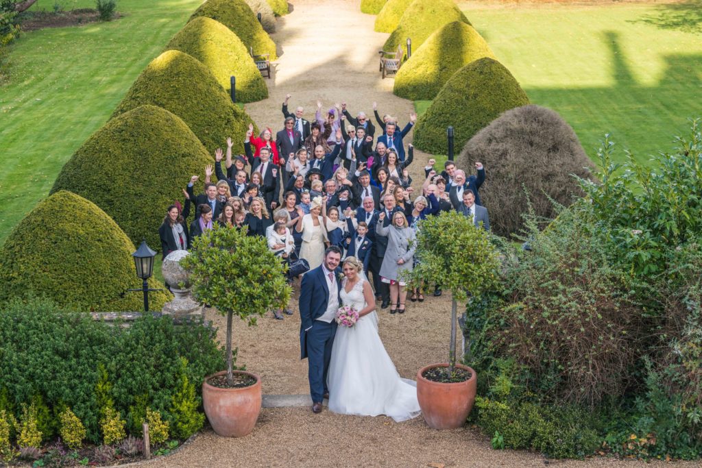 wedding day family line up group photo