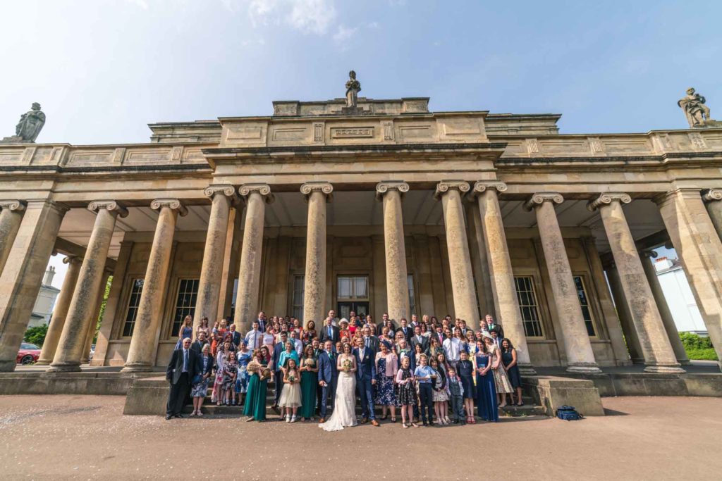 wedding day family line up group photo